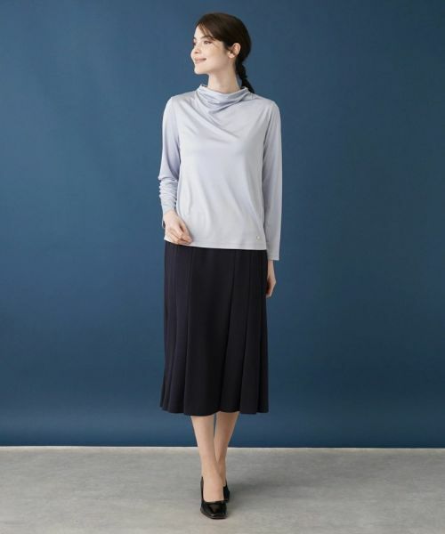 Leilian / レリアン カットソー | ドレープモックネックカットソー | 詳細17