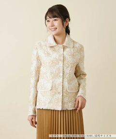 Leilian / レリアン テーラードジャケット | ジャガード刺繍ジャケット