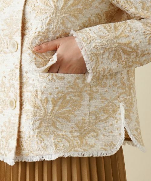Leilian / レリアン テーラードジャケット | ジャガード刺繍ジャケット | 詳細11