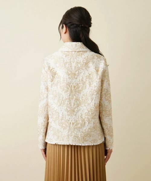 Leilian / レリアン テーラードジャケット | ジャガード刺繍ジャケット | 詳細7