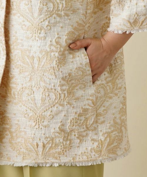 Leilian / レリアン テーラードジャケット | ジャガード刺繍ジャケット | 詳細13