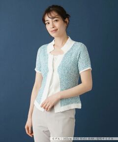 Leilian / レリアン カーディガン・ボレロ | 変型ネックカーディガン