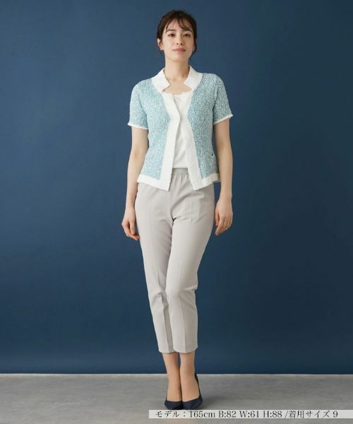 Leilian / レリアン カーディガン・ボレロ | 変型ネックカーディガン | 詳細1