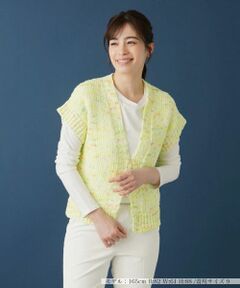 Leilian / レリアン カーディガン・ボレロ | 半そでミックスカーディガン