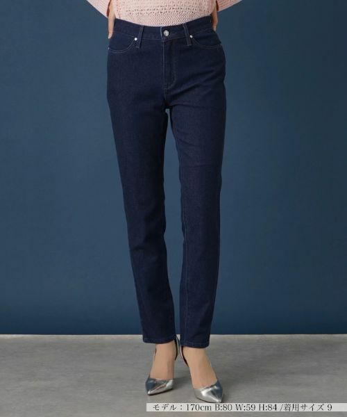 Leilian/レリアン ストレッチスキニーデニムパンツ【L JEANS】 ネイビー 7(S) Leilian/レリアン ストレッチスキニーデニムパンツ【L JEANS】 ネイビー 7(S)