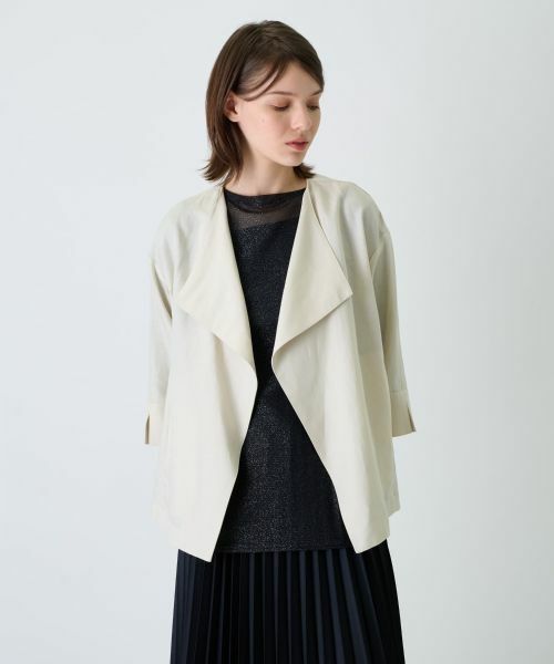 Leilian / レリアン テーラードジャケット | ノーカラージャケット | 詳細3