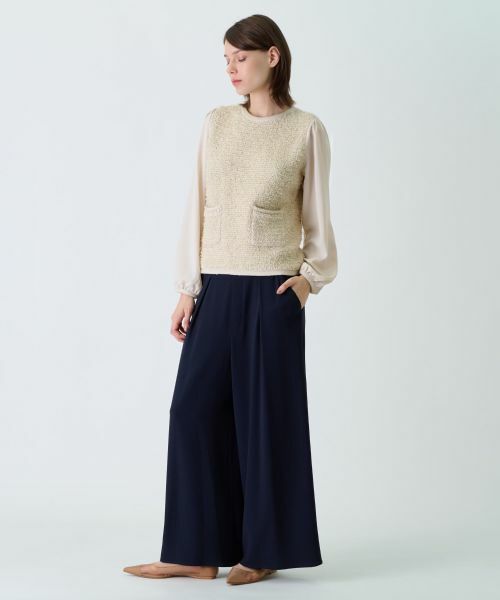 Leilian / レリアン ニット・セーター | 異素材コンビプルオーバー | 詳細10