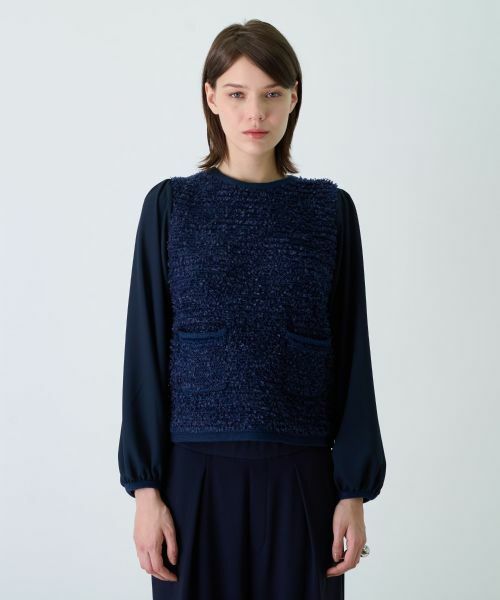 Leilian / レリアン ニット・セーター | 異素材コンビプルオーバー | 詳細12