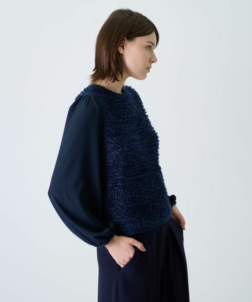 Leilian / レリアン ニット・セーター | 異素材コンビプルオーバー | 詳細17