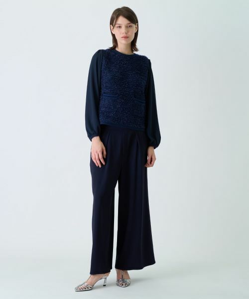 Leilian / レリアン ニット・セーター | 異素材コンビプルオーバー | 詳細18