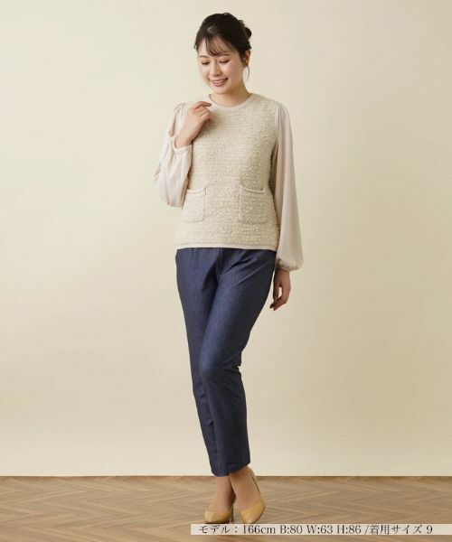 Leilian / レリアン ニット・セーター | 異素材コンビプルオーバー | 詳細23
