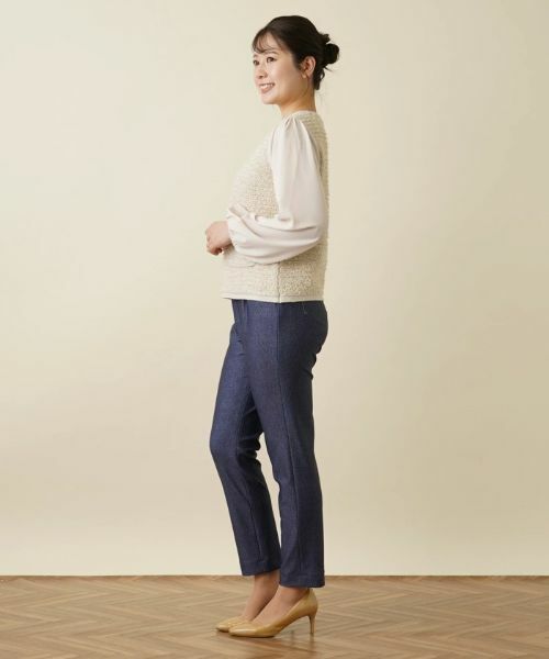 Leilian / レリアン ニット・セーター | 異素材コンビプルオーバー | 詳細24