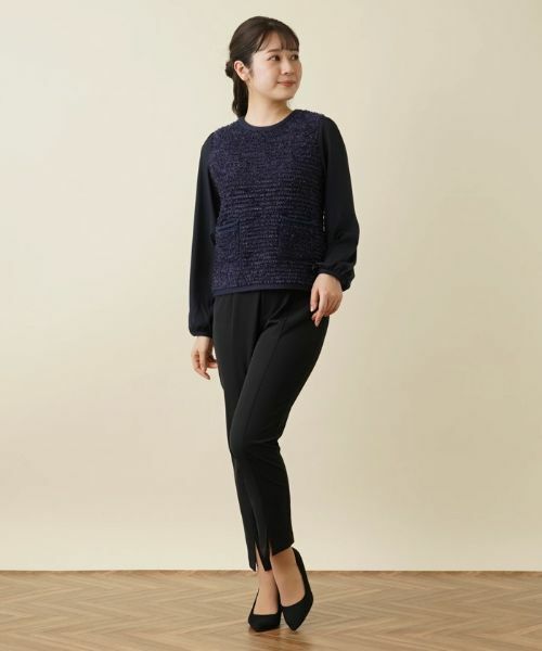 Leilian / レリアン ニット・セーター | 異素材コンビプルオーバー | 詳細27