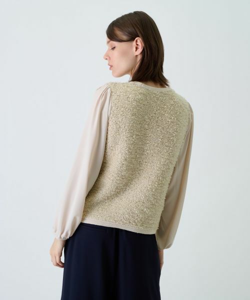 Leilian / レリアン ニット・セーター | 異素材コンビプルオーバー | 詳細4