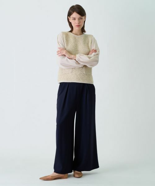 Leilian / レリアン ニット・セーター | 異素材コンビプルオーバー | 詳細6