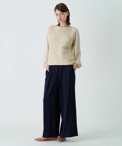 Leilian / レリアン ニット・セーター | 異素材コンビプルオーバー | 詳細7