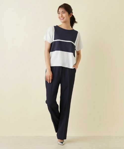 Leilian / レリアン ニット・セーター | ブロッキングデザインセーター | 詳細1