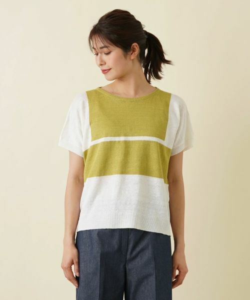 Leilian / レリアン ニット・セーター | ブロッキングデザインセーター | 詳細7