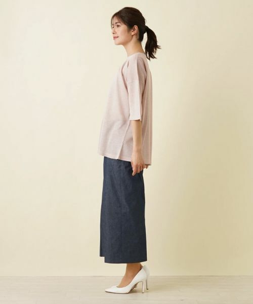 Leilian / レリアン ニット・セーター | 配色ライントップス【HAND】 | 詳細15