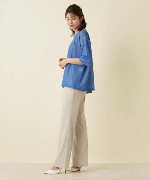 Leilian / レリアン ニット・セーター | 配色ライントップス【HAND】 | 詳細2