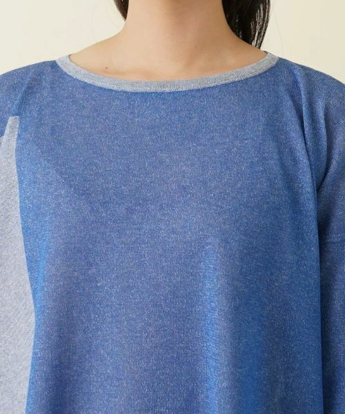 Leilian / レリアン ニット・セーター | 配色ライントップス【HAND】 | 詳細7