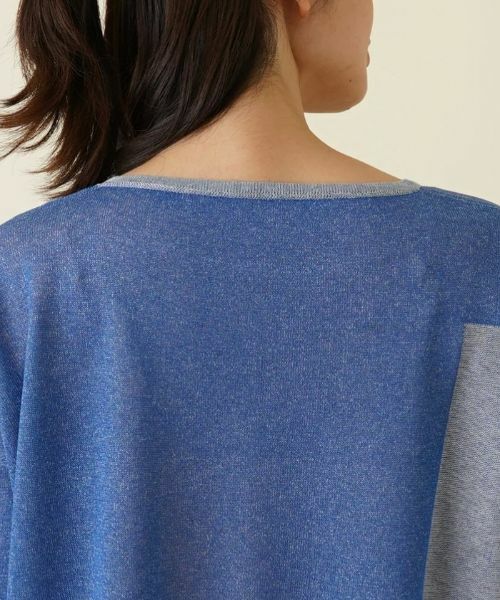 Leilian / レリアン ニット・セーター | 配色ライントップス【HAND】 | 詳細8