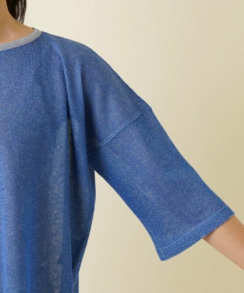 Leilian / レリアン ニット・セーター | 配色ライントップス【HAND】 | 詳細9