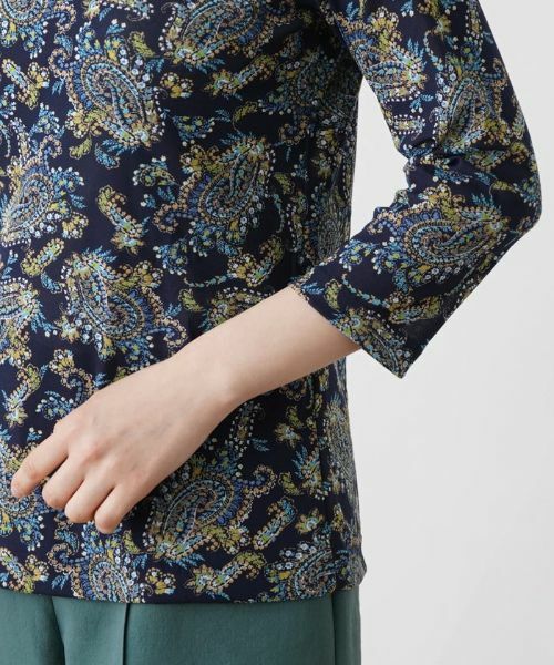 Leilian / レリアン カットソー | プリント7分袖カットソー | 詳細12