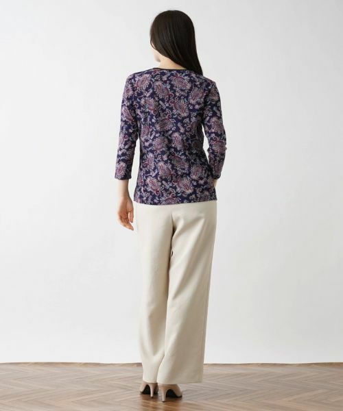 Leilian / レリアン カットソー | プリント7分袖カットソー | 詳細3