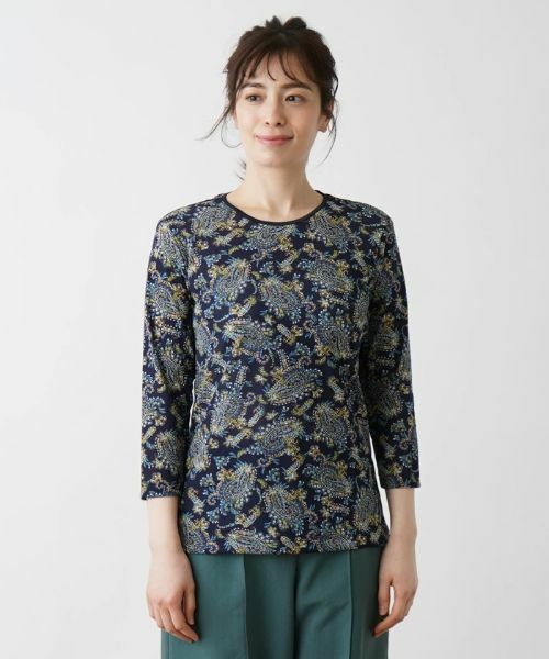 Leilian / レリアン カットソー | プリント7分袖カットソー | 詳細7