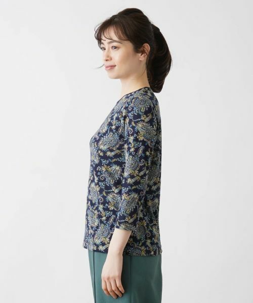 Leilian / レリアン カットソー | プリント7分袖カットソー | 詳細8