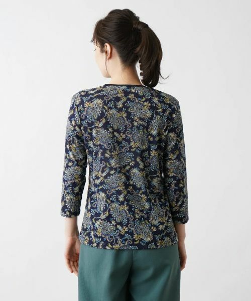 Leilian / レリアン カットソー | プリント7分袖カットソー | 詳細9
