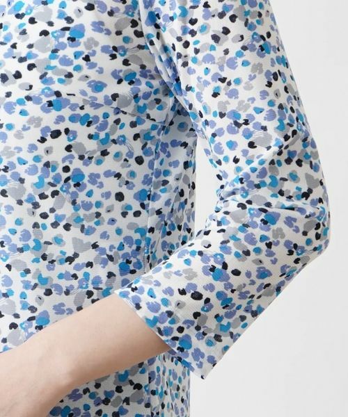 Leilian / レリアン カットソー | ドットプリント7分袖カットソー | 詳細12