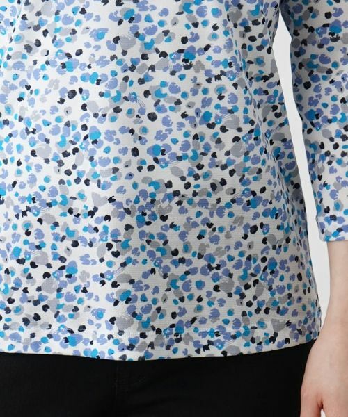Leilian / レリアン カットソー | ドットプリント7分袖カットソー | 詳細13