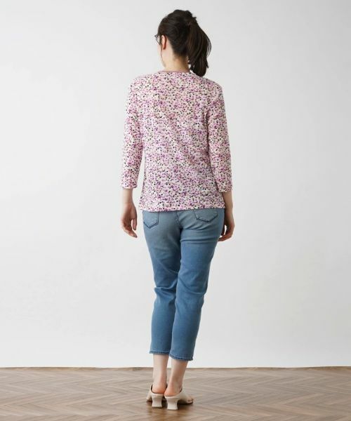 Leilian / レリアン カットソー | ドットプリント7分袖カットソー | 詳細17