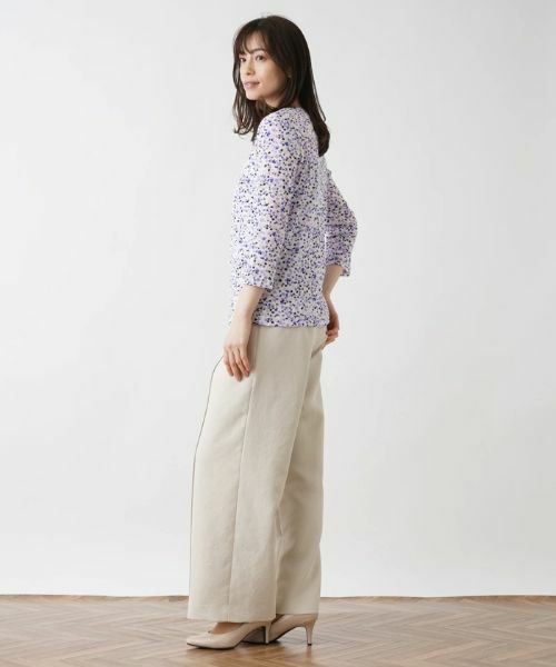 Leilian / レリアン カットソー | ドットプリント7分袖カットソー | 詳細2