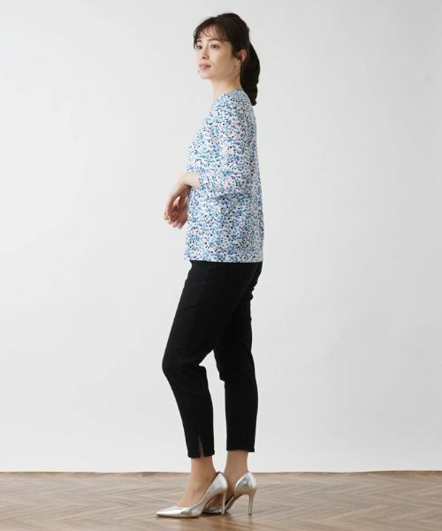 Leilian / レリアン カットソー | ドットプリント7分袖カットソー | 詳細5