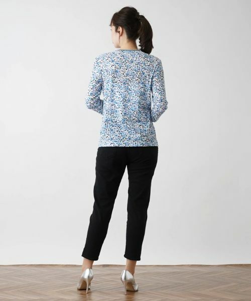 Leilian / レリアン カットソー | ドットプリント7分袖カットソー | 詳細6