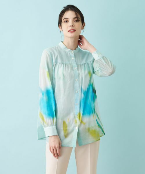 Leilian / レリアン シャツ・ブラウス | プリントシアーブラウス【ハローマイドレス】 | 詳細1