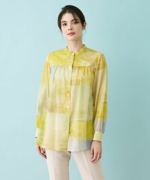 Leilian / レリアン シャツ・ブラウス | プリントシアーブラウス【ハローマイドレス】 | 詳細18