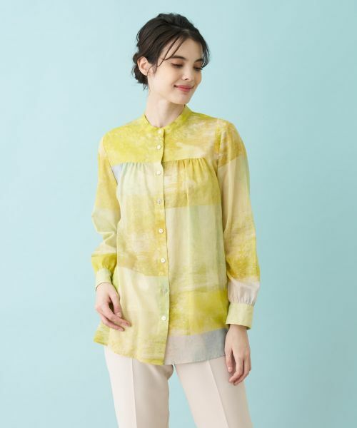 Leilian / レリアン シャツ・ブラウス | プリントシアーブラウス【ハローマイドレス】 | 詳細20