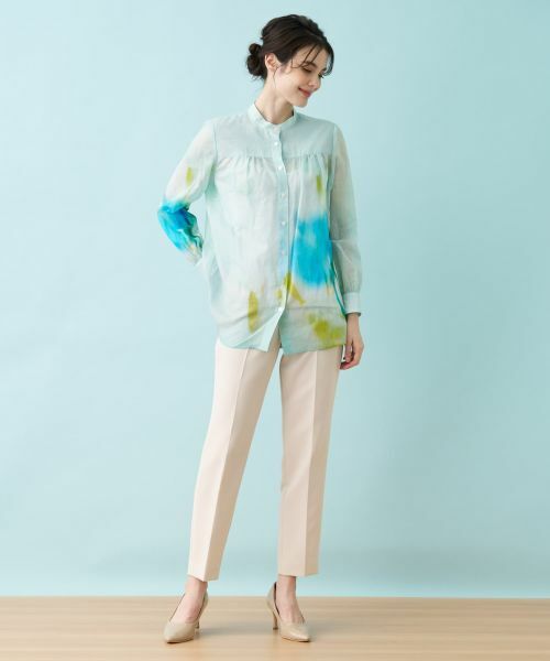 Leilian / レリアン シャツ・ブラウス | プリントシアーブラウス【ハローマイドレス】 | 詳細3