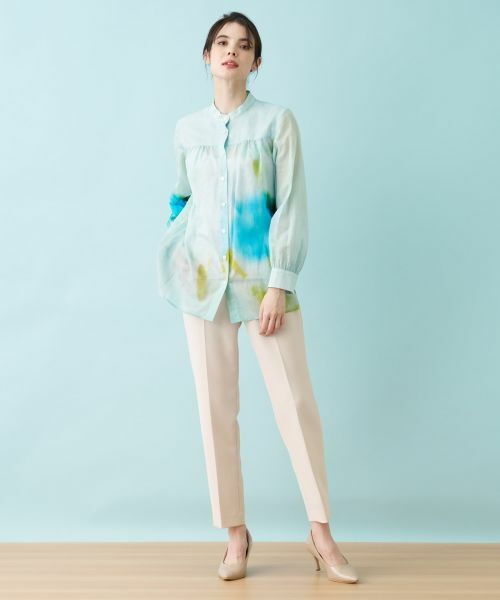 Leilian / レリアン シャツ・ブラウス | プリントシアーブラウス【ハローマイドレス】 | 詳細4