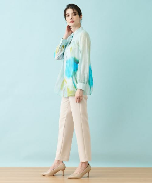 Leilian / レリアン シャツ・ブラウス | プリントシアーブラウス【ハローマイドレス】 | 詳細7