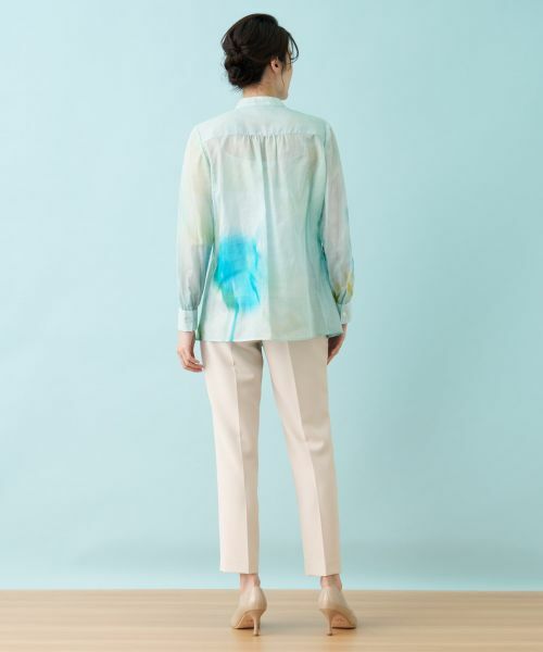 Leilian / レリアン シャツ・ブラウス | プリントシアーブラウス【ハローマイドレス】 | 詳細8