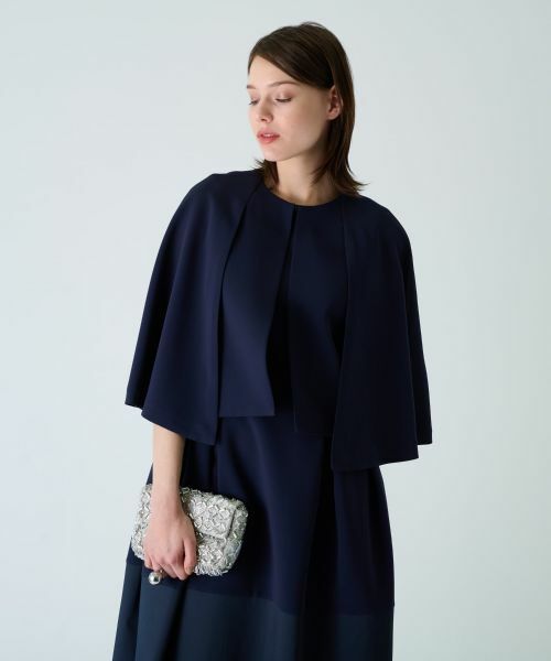 Leilian/レリアン 【店舗人気】ノーカラージャケット ネイビー 9(M) Leilian/レリアン 【店舗人気】ノーカラージャケット ネイビー 9(M)