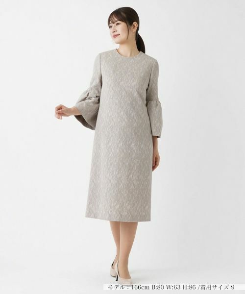 Leilian / レリアン ドレス | 【セレモニー】ストレッチミディ丈ワンピース | 詳細9