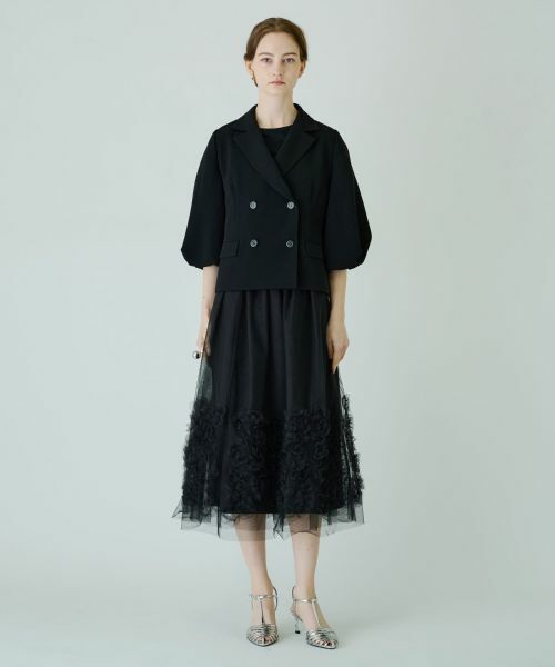 Leilian / レリアン ミニ・ひざ丈スカート | チュールフリルスカート | 詳細1