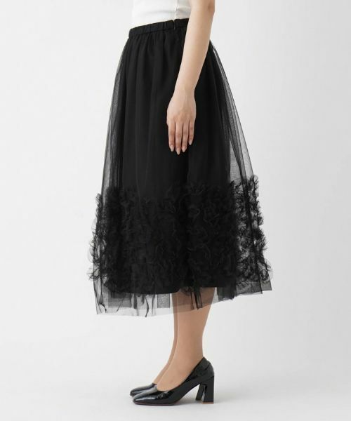 Leilian / レリアン ミニ・ひざ丈スカート | チュールフリルスカート | 詳細10