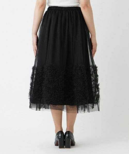 Leilian / レリアン ミニ・ひざ丈スカート | チュールフリルスカート | 詳細11